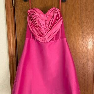 Elegant Pink Strapless Dress